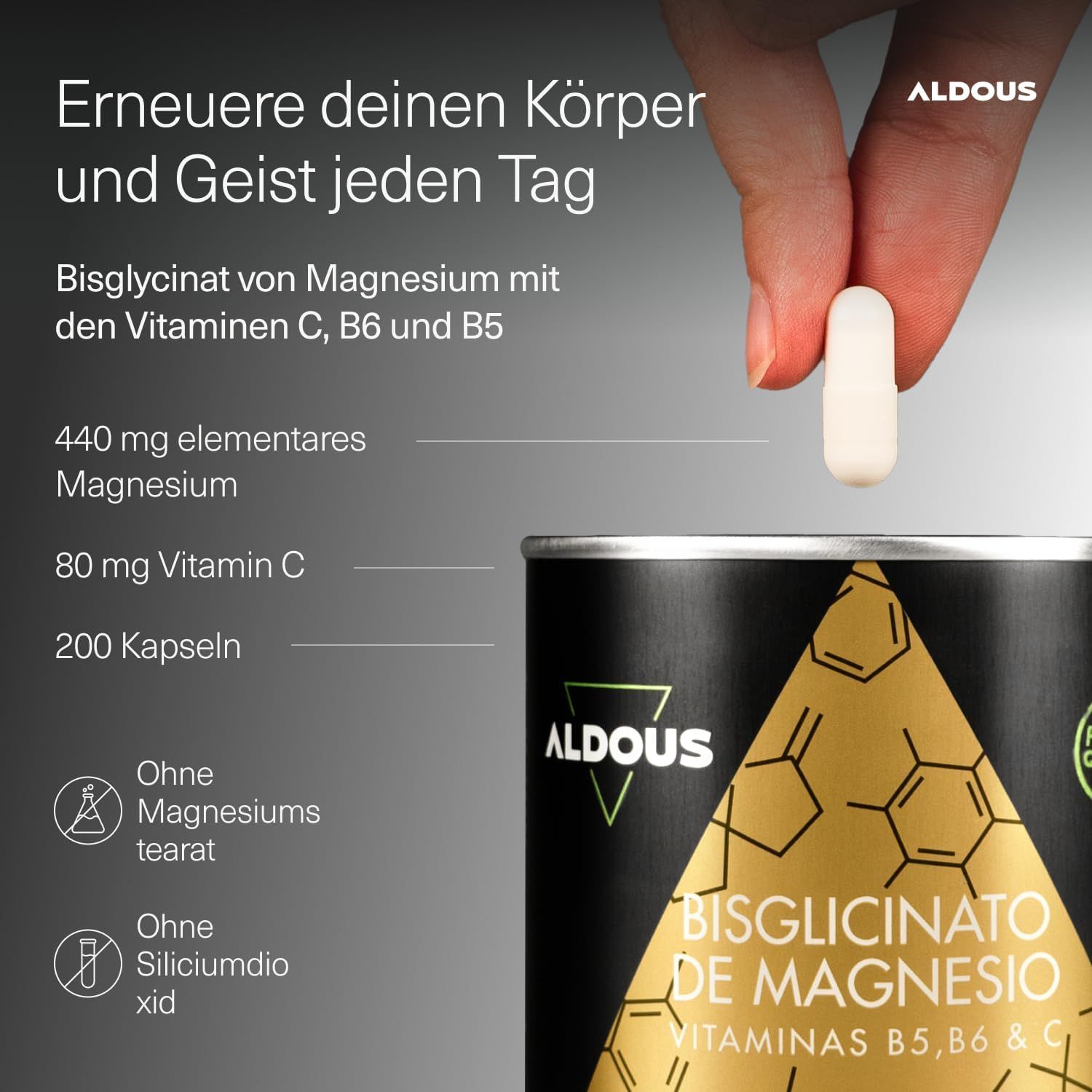 Aldous Magnesium Bisglycinat Kapseln