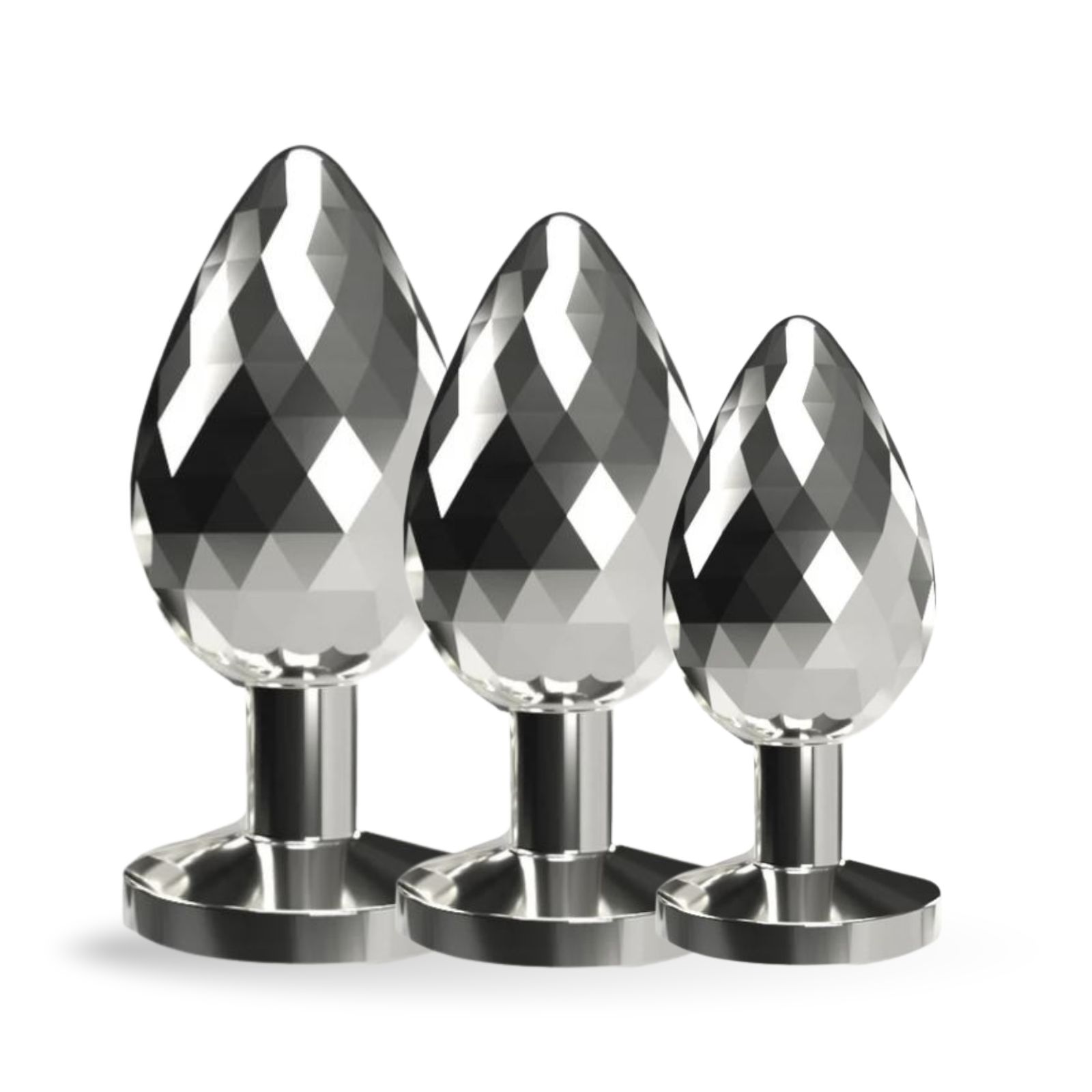 Analplug aus Metall mit Zierstein SET - Lovelyness