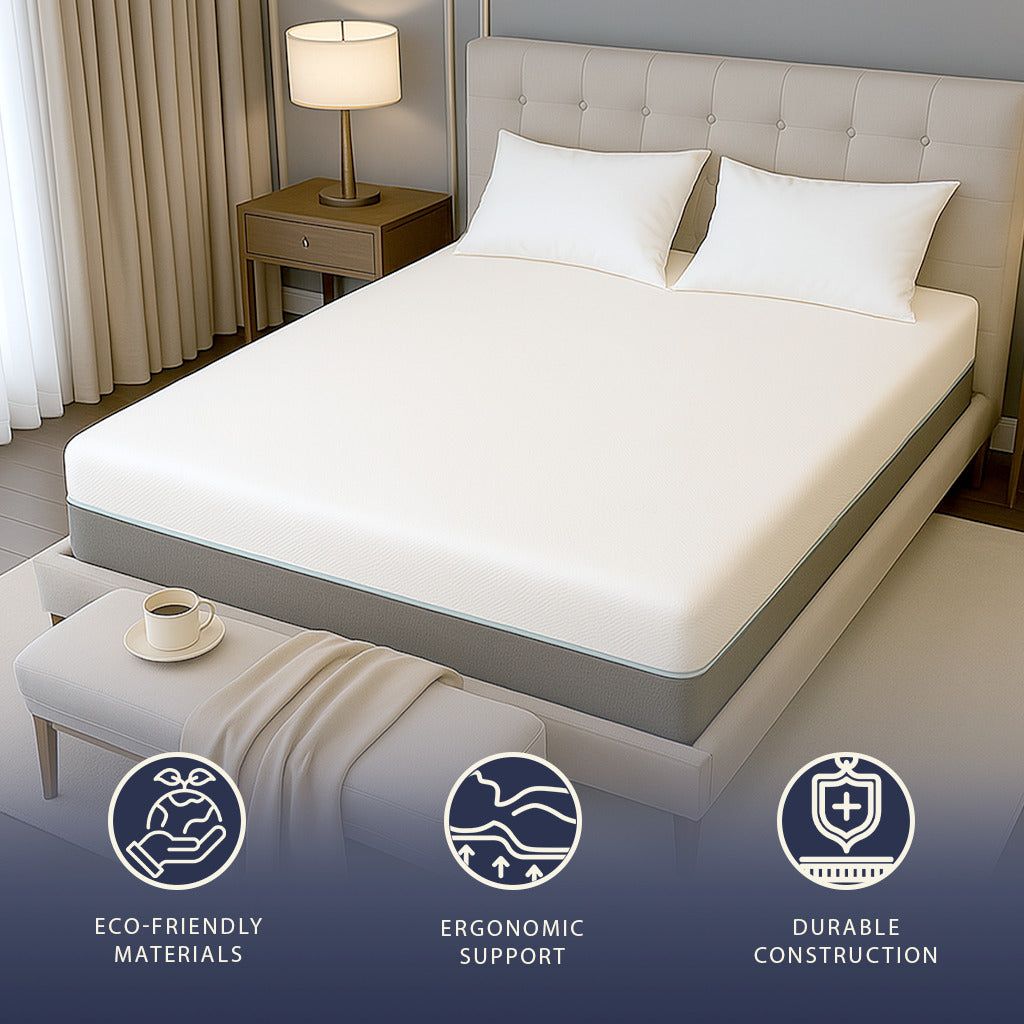 The White Stone Matratze 90x190 Taschenfedern und Memory Foam Hoch 25 cm