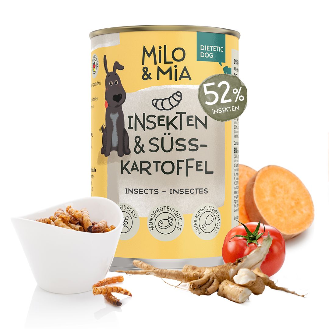 Milo & Mia - Premium Nassfutter für Hunde - Insekten & Süßkartoffel