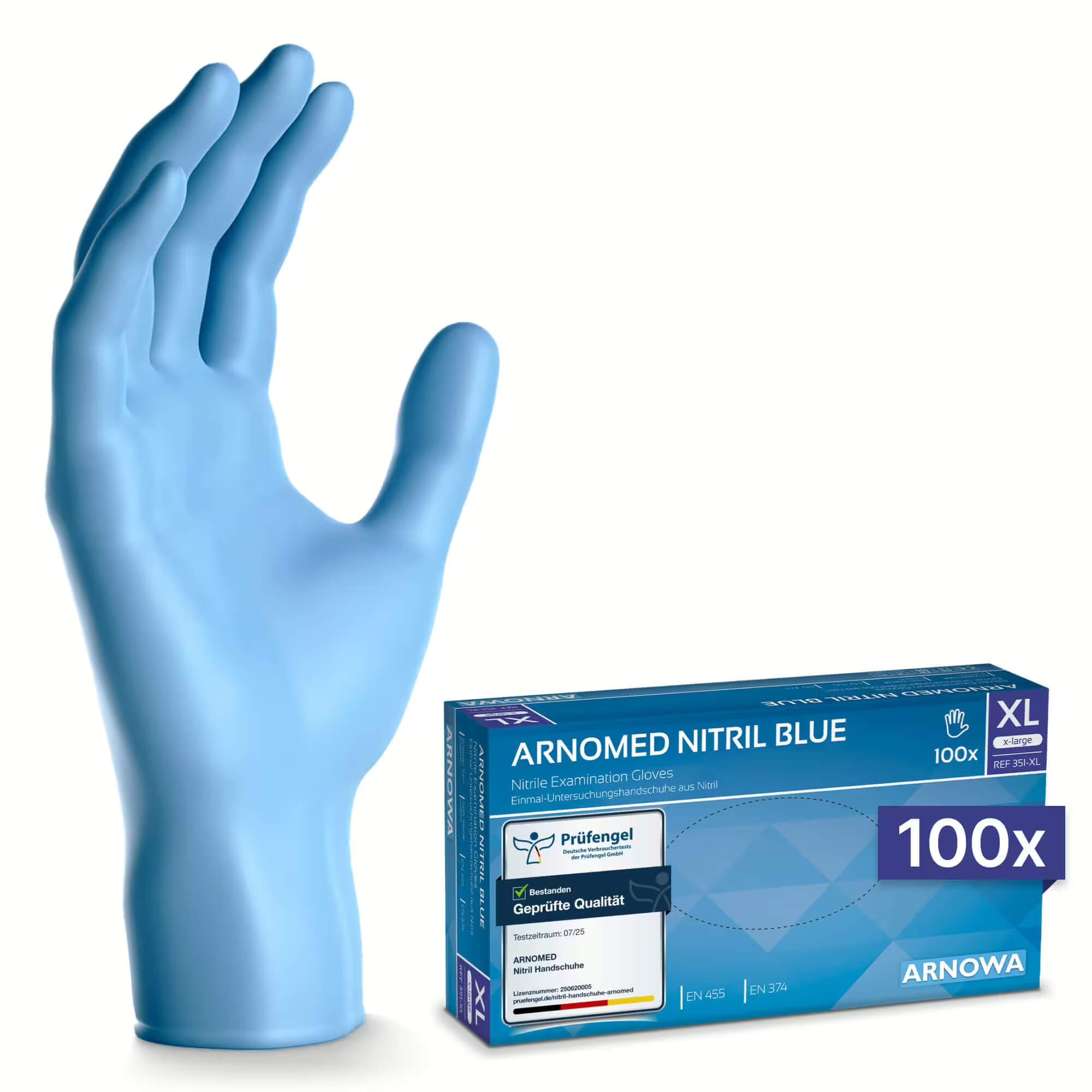 Arnowa Arnomed Nitril Blue Untersuchungshandschuhe Gr. XL