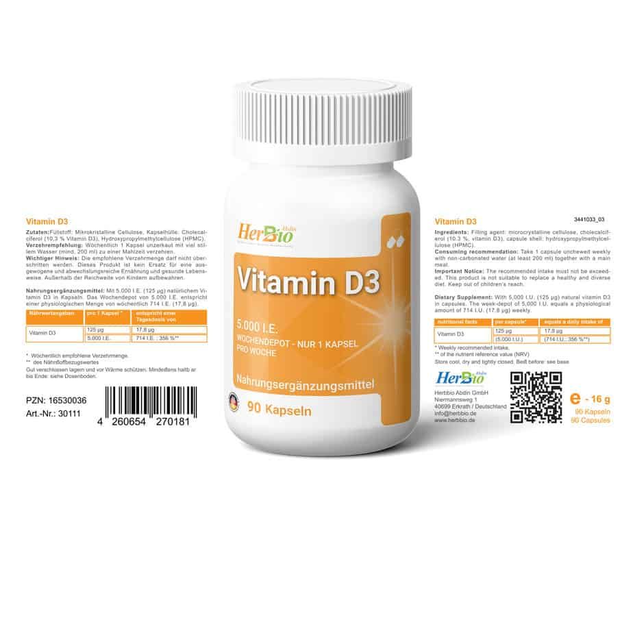 HerbBio Vitamin D3 5000 I.E