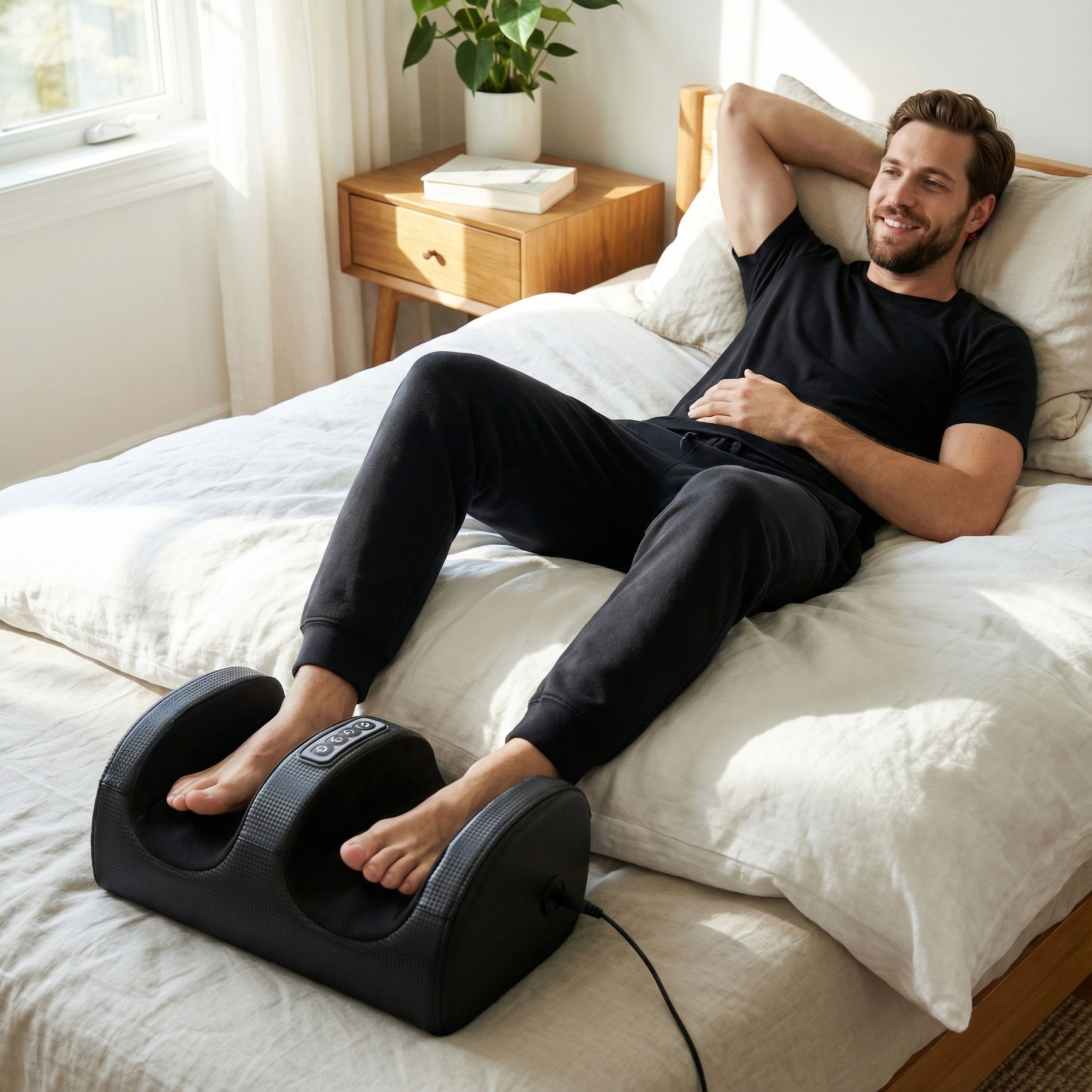 Beheizter Fuß- & Wadenmassagegerät – Tiefes Shiatsu, Entspannung & Massage