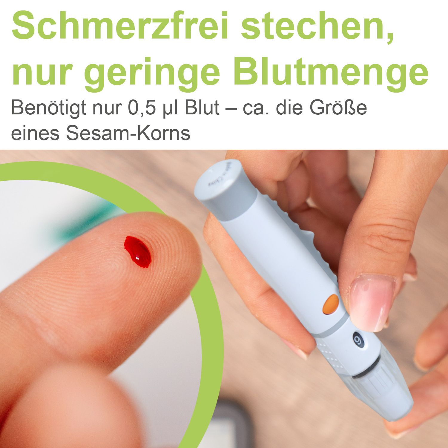 adia Blutzuckerteststreifen (60 Stück) mit Messgerät (mmol/L) und 110 Lanzetten als Komplett-Set