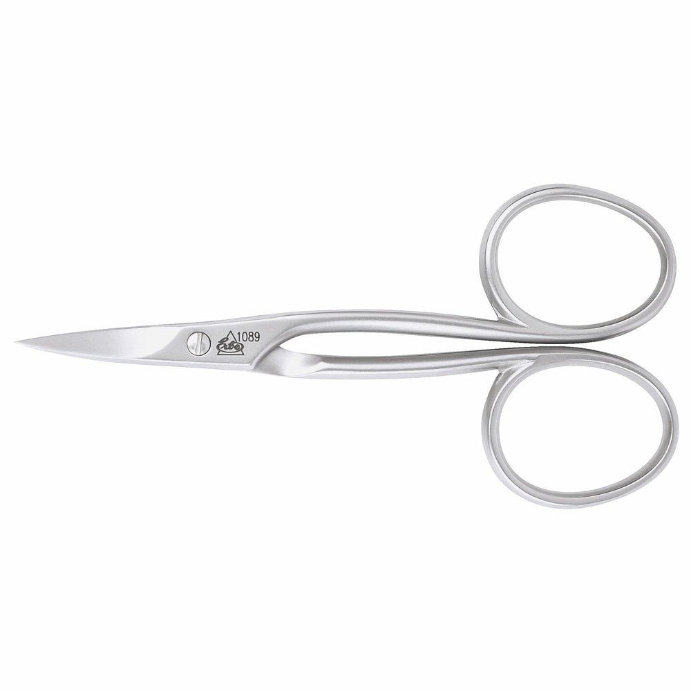 Hautschere aus Metall. Runde Griffe. Marke ERBE Solingen. Aufschrift: 1089.