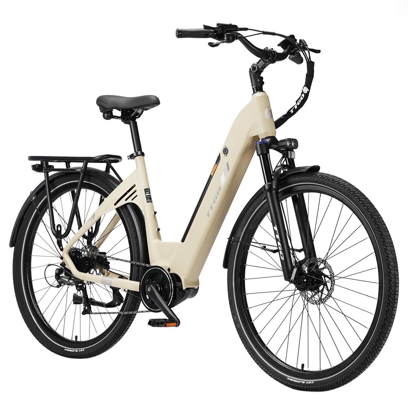 TTGO C7 SE E-Bike, 36V 18Ah E-Bike mit großer Reichweite und Bafang-Mittelmotor