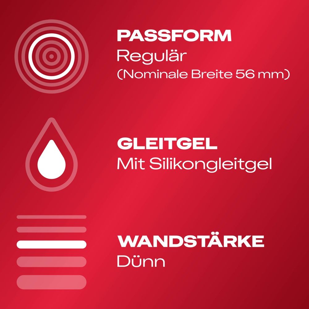 Vorderseite der Durex Gefühlsecht Classic Kondom-Packung mit 20 Stück.