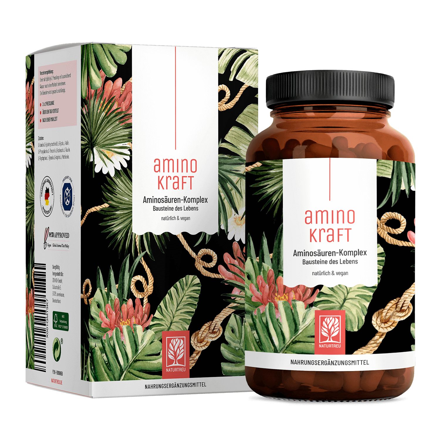 Aminosäuren Komplex hochdosiert vegan - Aminokraft - NATURTREU®