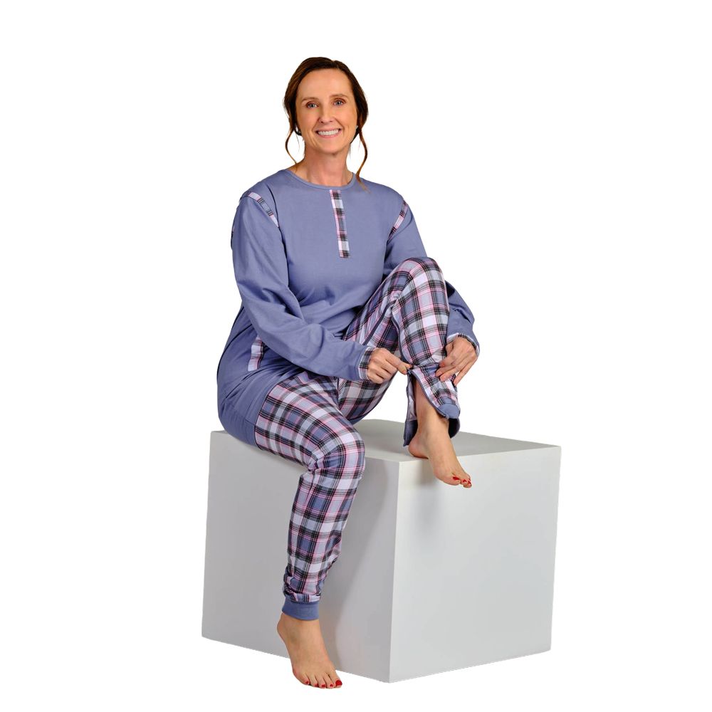 4Care Damen-Hansop-Overall lang 1081 mit Bein- und Rückenreißverschluss