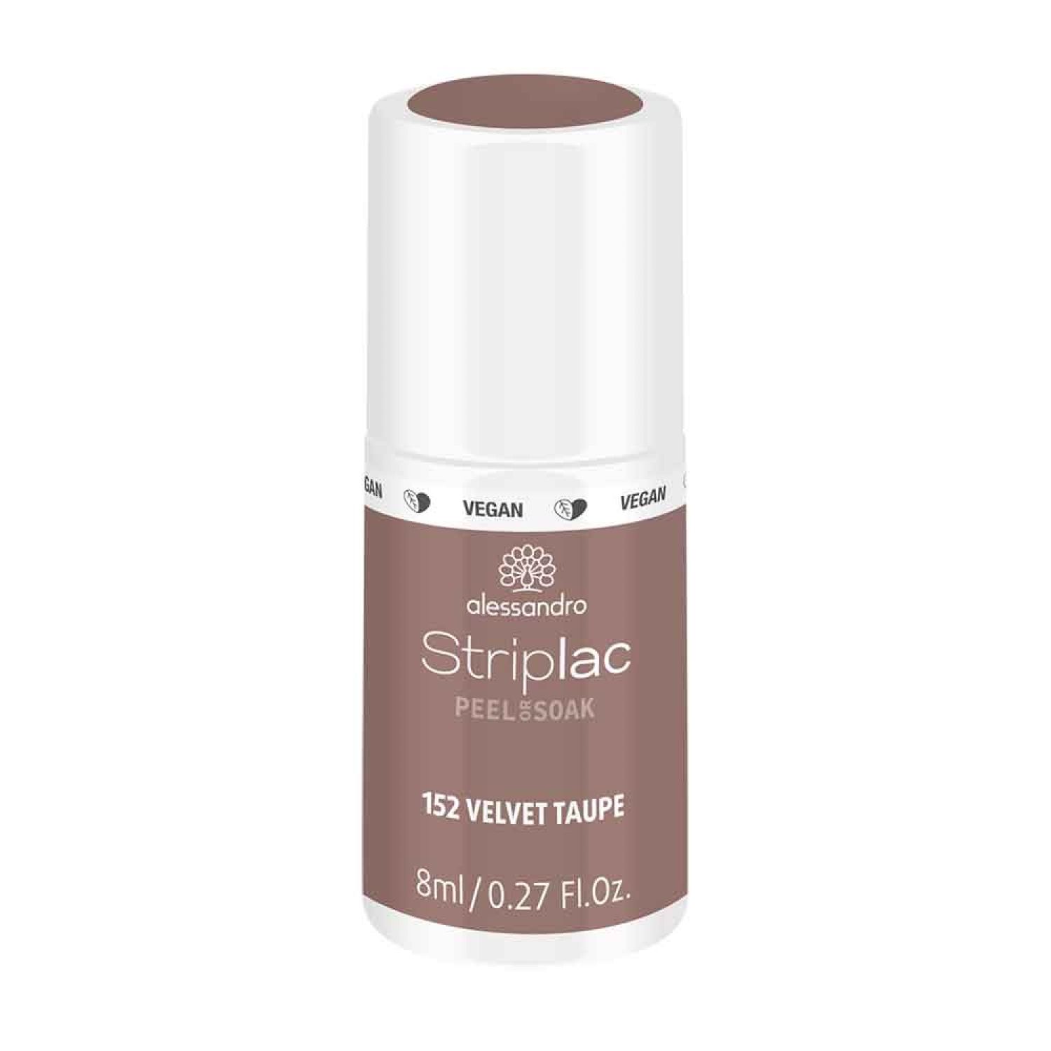 Alessandro International StripLac Peel or Soak 8 ml - 152 Velvet Taupe