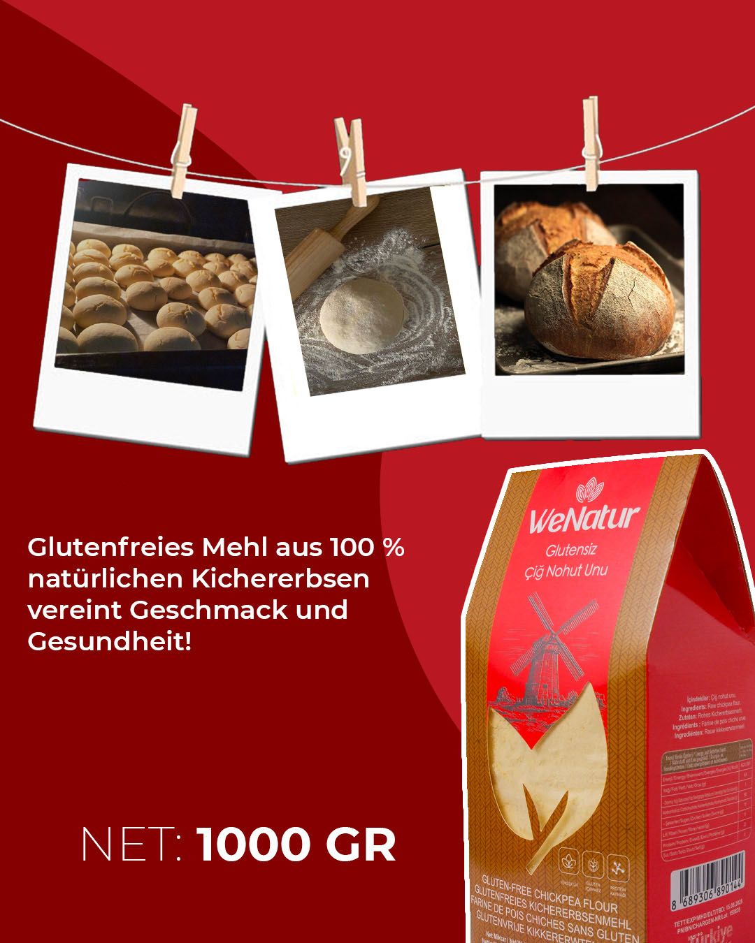WeNatur Glutenfreies Kichererbsenmehl
