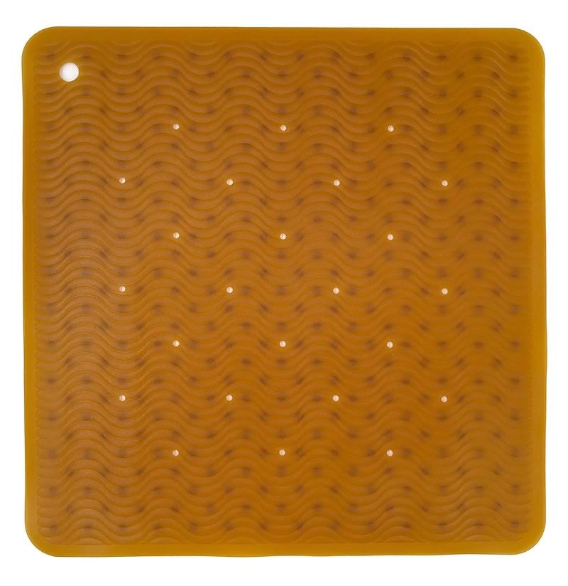 Hevea Badewanneneinlage Naturkautschuk Wave Square Natural