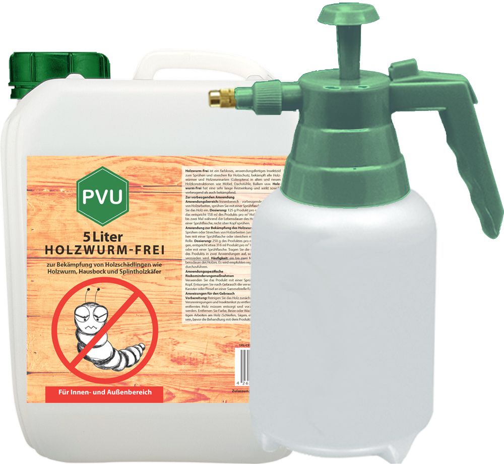 PVU Holzwurmspray zur Bekämpfung von Holwürmern und Holz Schädlingen