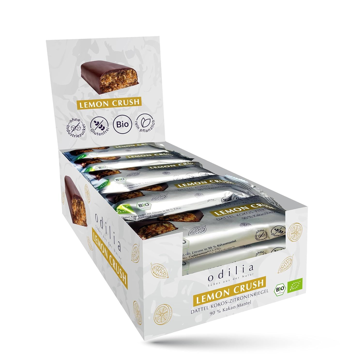 odilia Lemon Crush Dattel-Kokos-Zitronenriegel