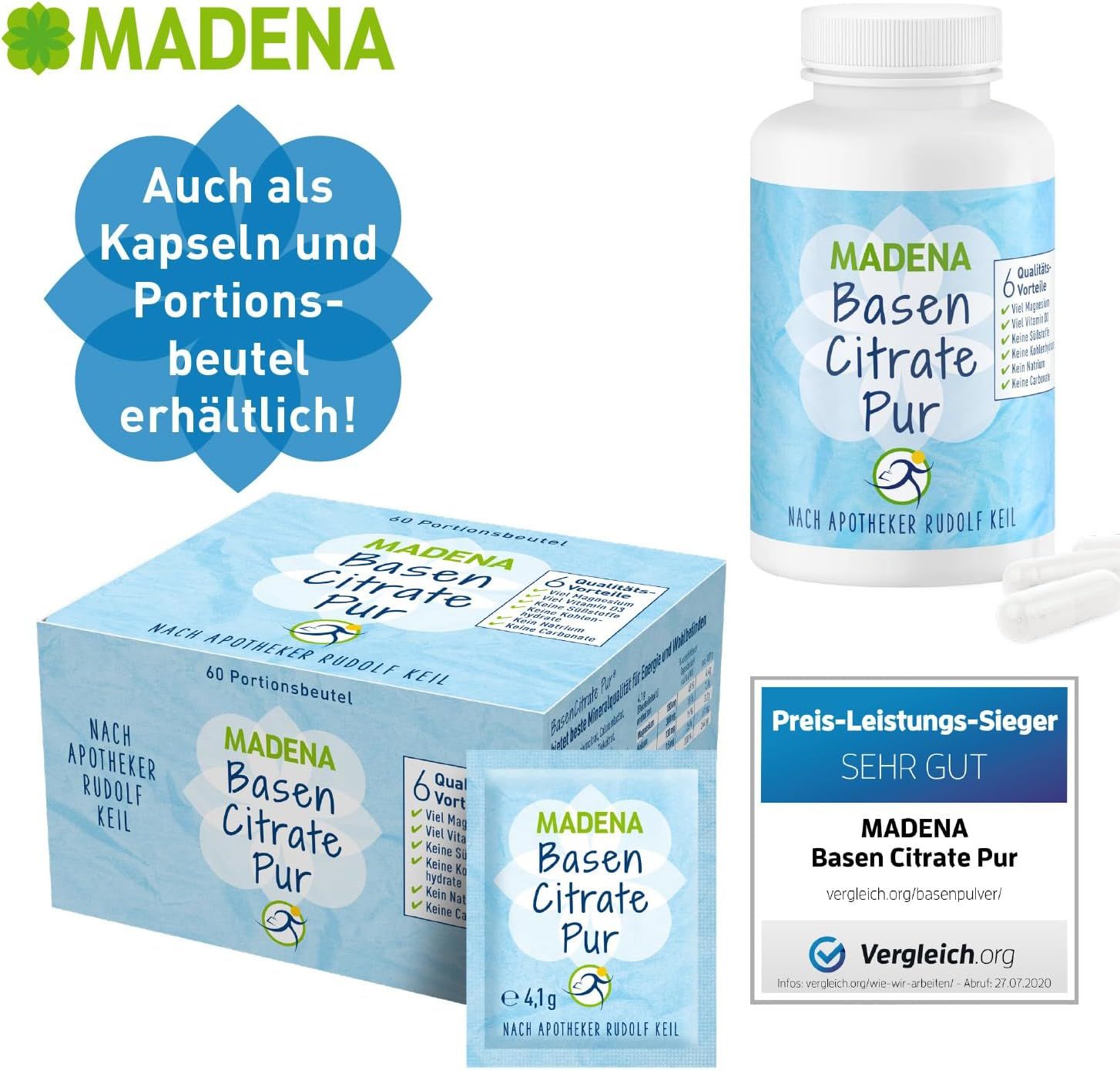 MADENA Basen Citrate Pur Basenpulver V2602-0458