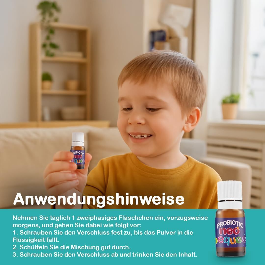 NEO PEQUES 8 Fläschchen bifasisch Probiotika und Präbiotika Tutti-Frutti