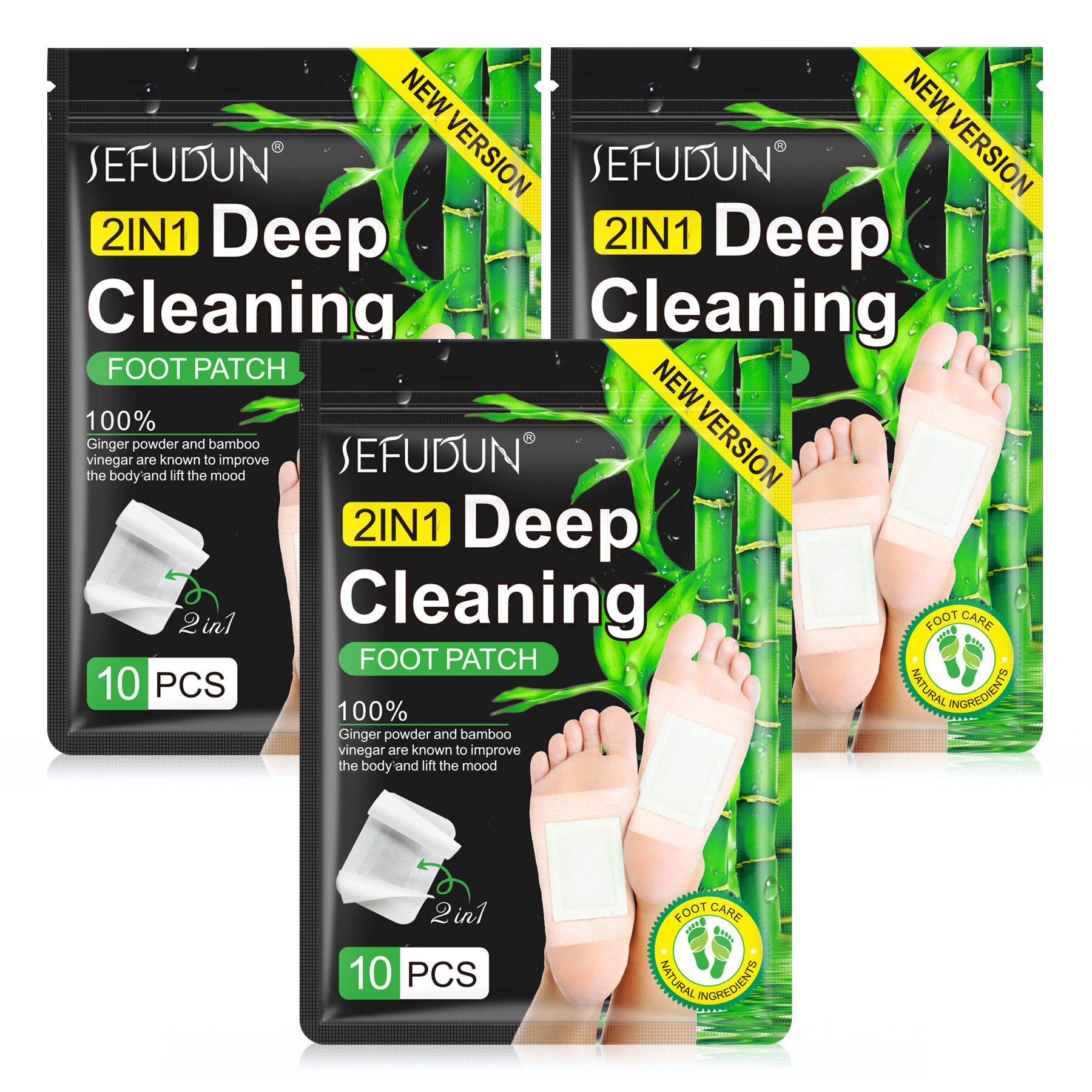 Aliver Detox Entgiftungspflaster mit Bambusessig Ingwerpulver Holzessig