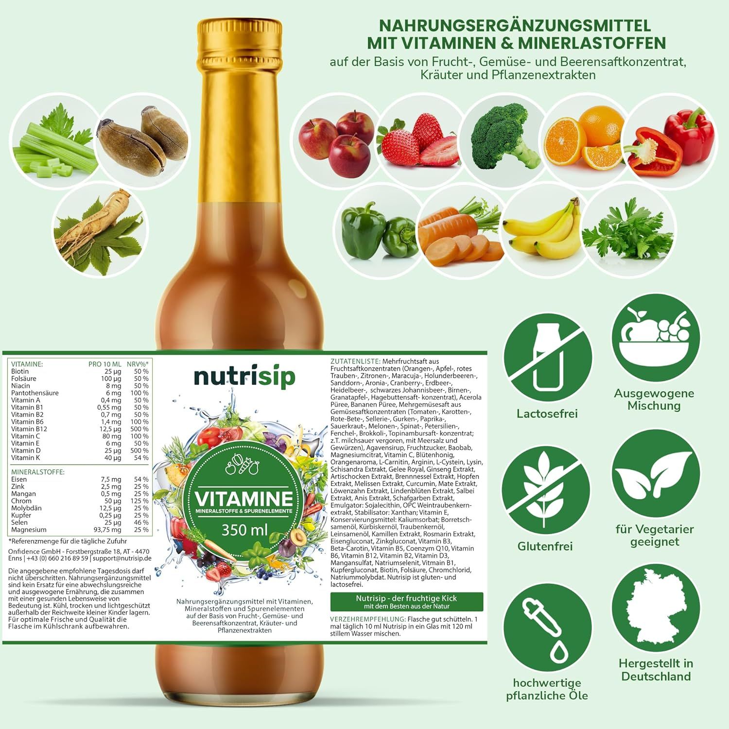 Nutrisip – Flüssiges Multivitamin Mikronährstoffkonzentrat