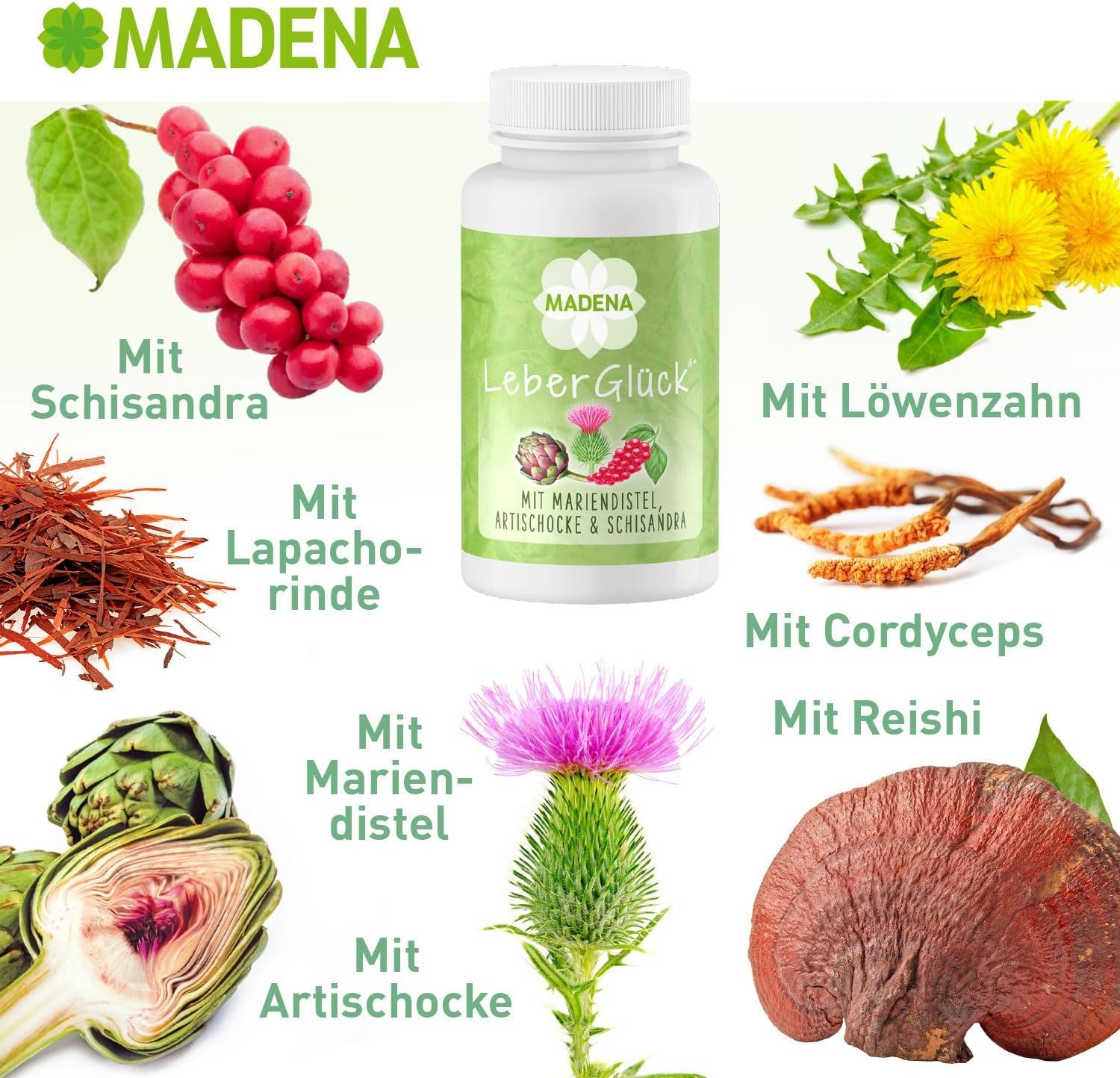 MADENA LeberGlück Leber Komplex Kapseln