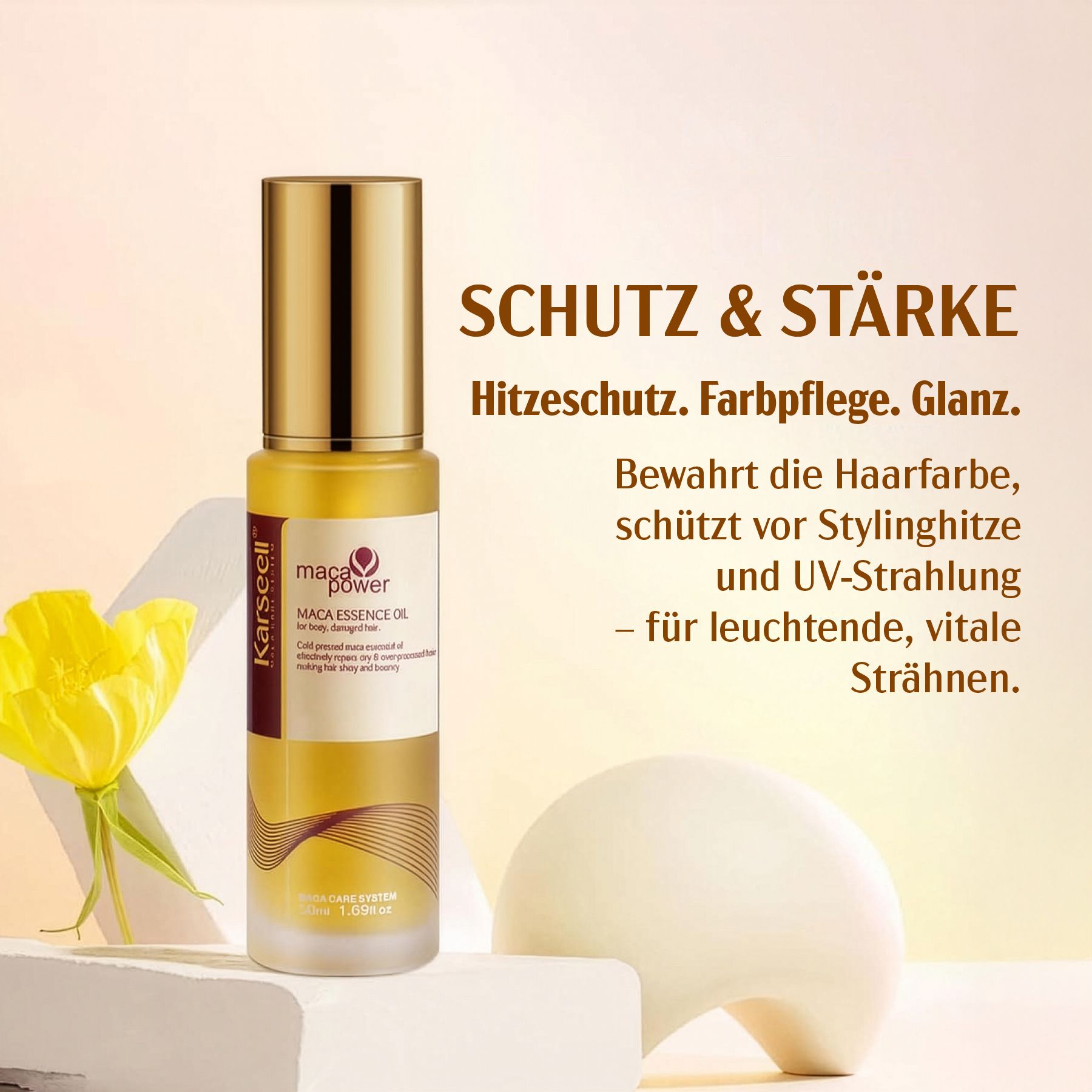 Karseell Haaröl Maca Essence Öl für Trockenes Haar mit Arganöl