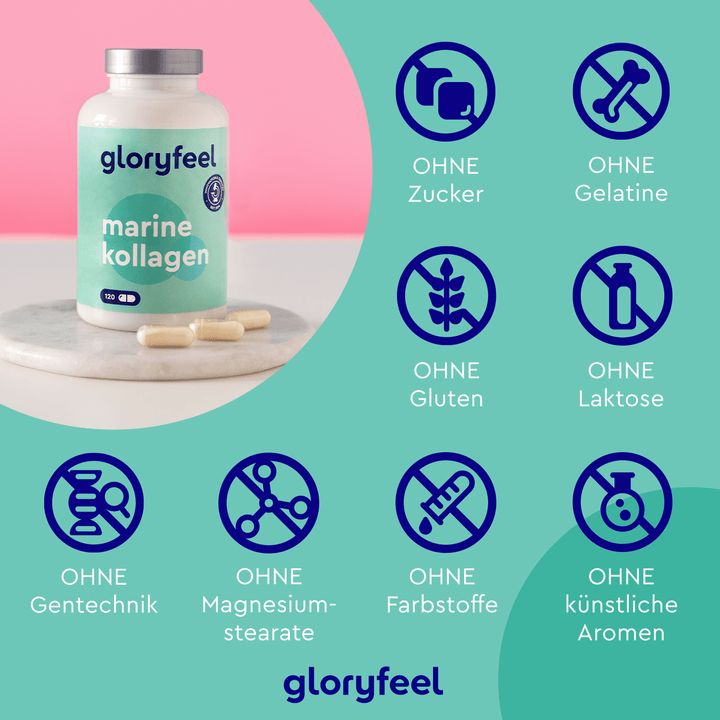 gloryfeel® Marine Collagen Meereskollagen Kapseln