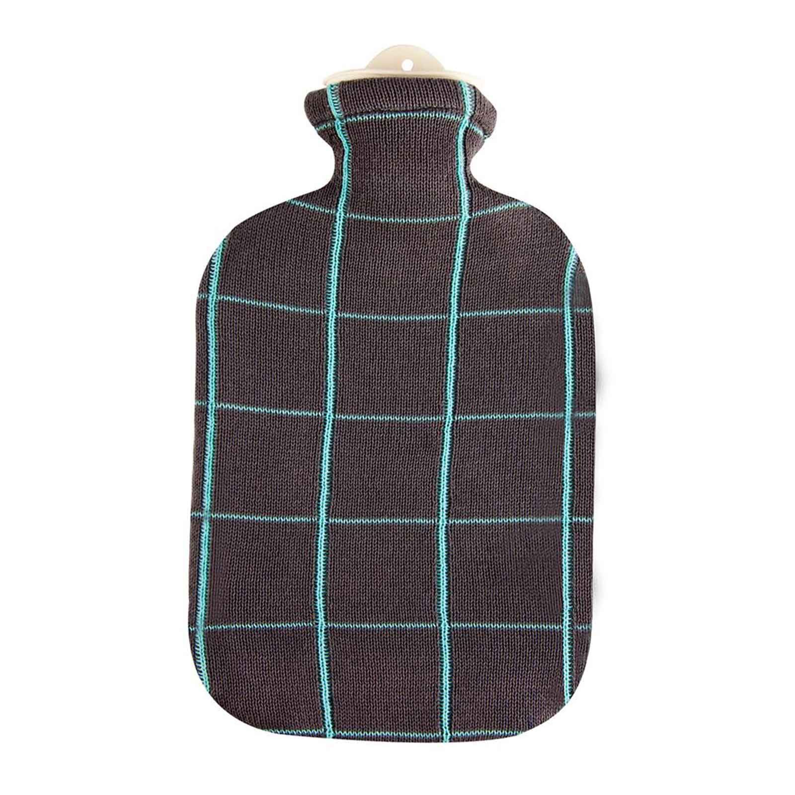 Sänger Wärmflasche Strick Öko-Tex Karo Türkis