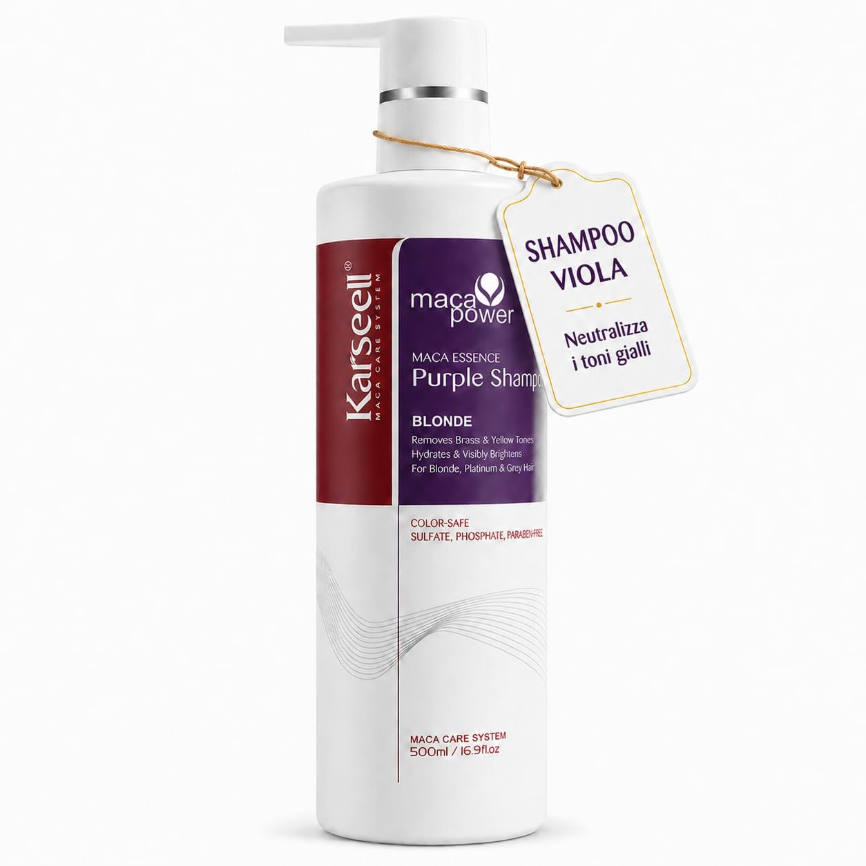 KARSEELL Violett-Shampoo Gegen Gelbstich für Blondes Graues und Weißes Haar