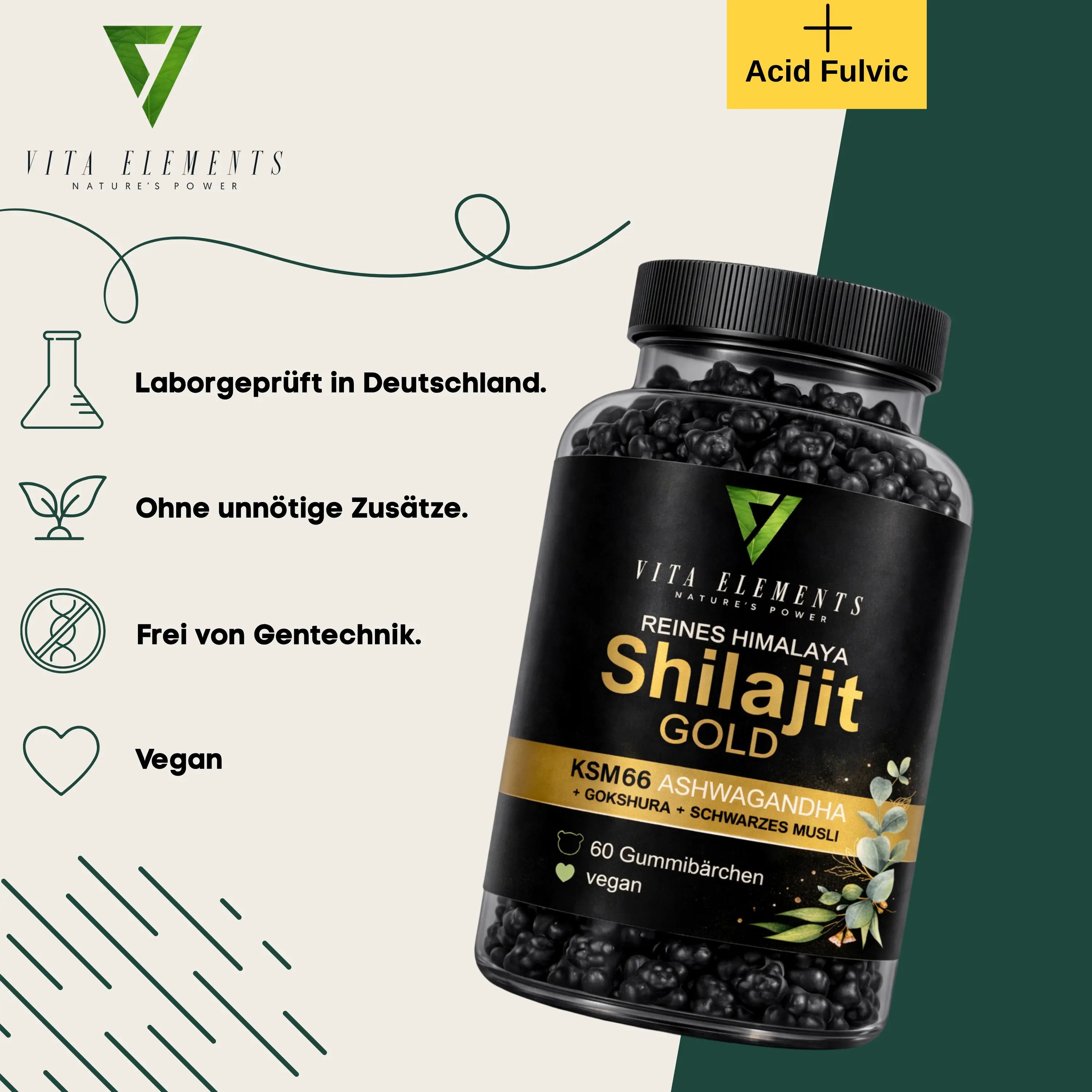 Vita Elements Himalaya Shilajit Gold Gummibärchen