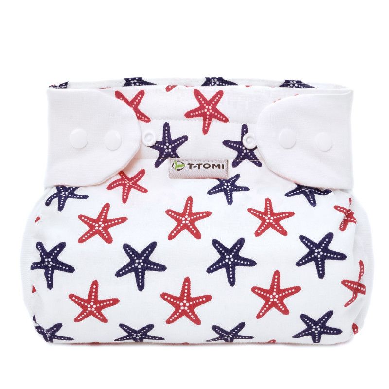 T-TOMI Orthopädisches Spreizhöschen für breites Wickeln - druckknöpfe Starfish (3-6 kg)