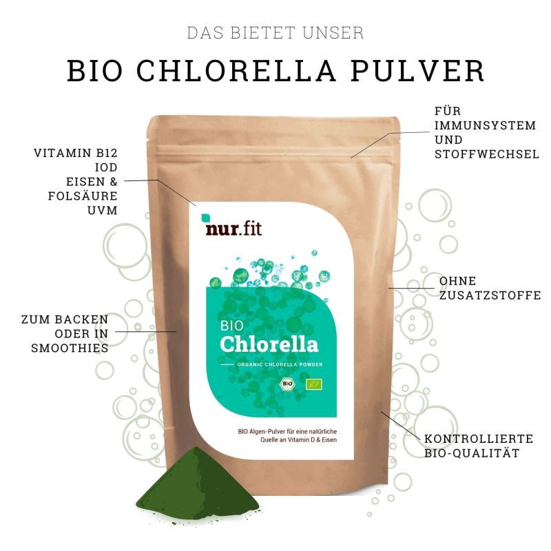 nur.fit BIO Chlorella Pulver