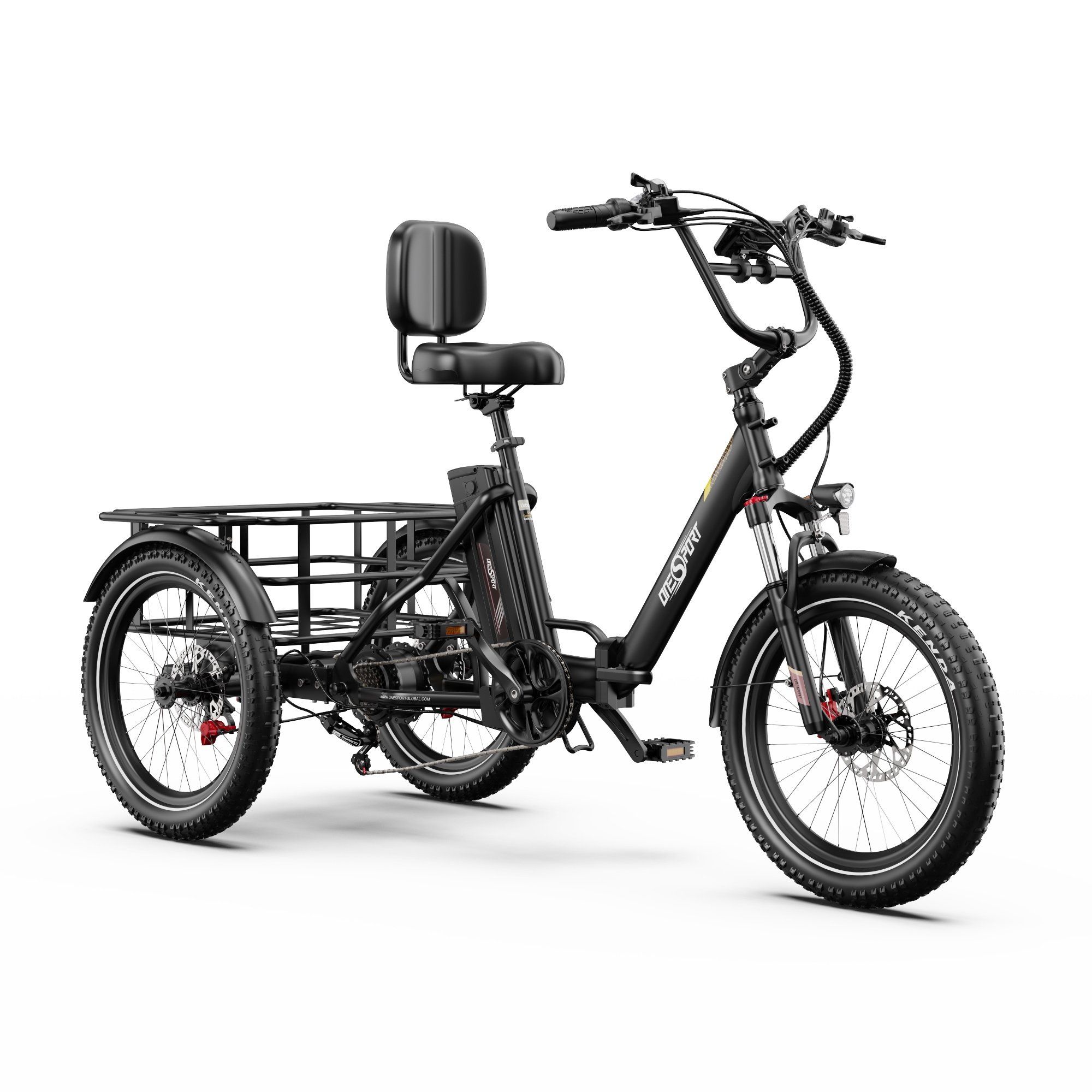 ONESPORT OT30 PRO E-Trike Lastenrad mit 500-W-Motor und 48-V-18-Ah-Akku