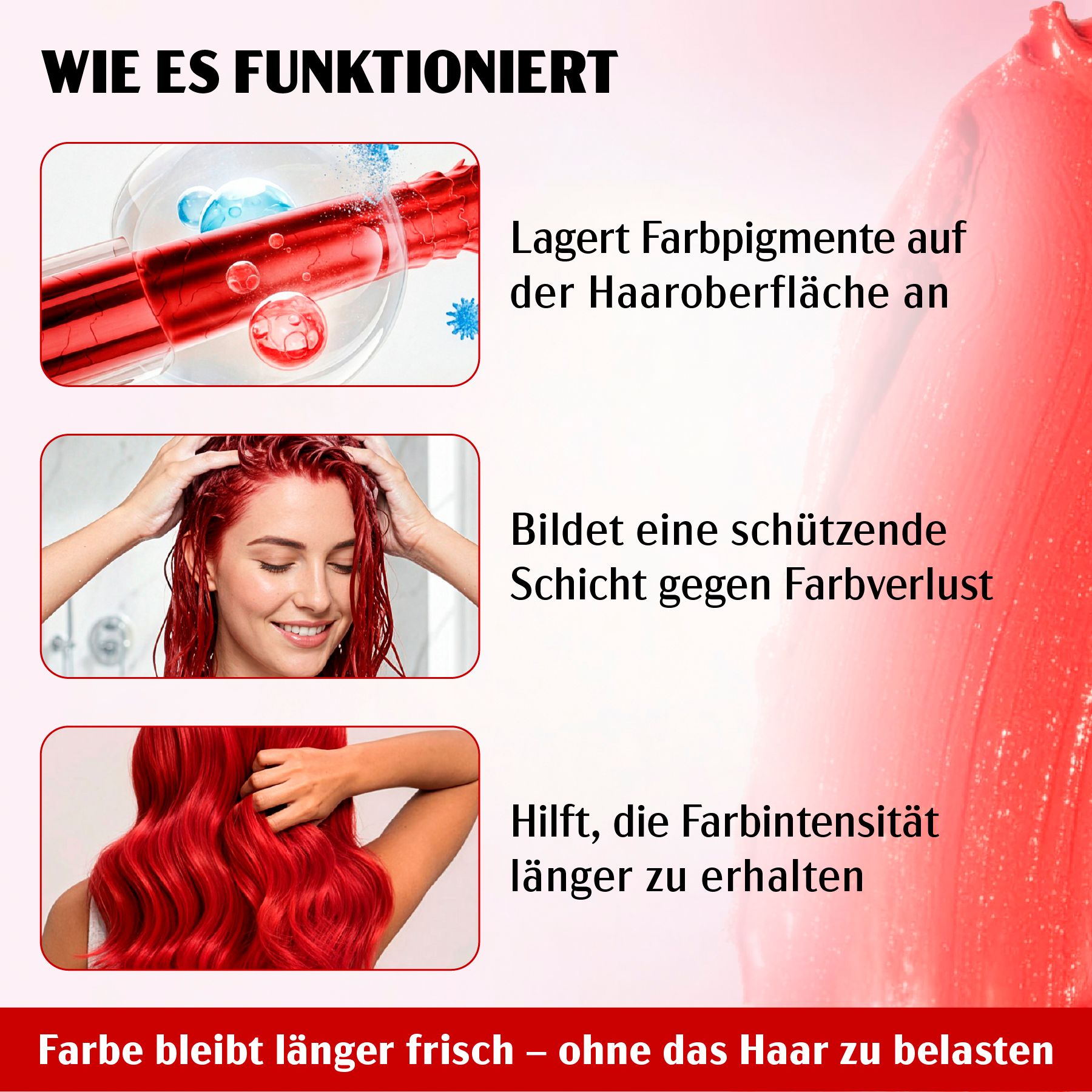 KARSEELL Haarmaske Rote Farbschutz Farbauffrischung Coloriertes Haar