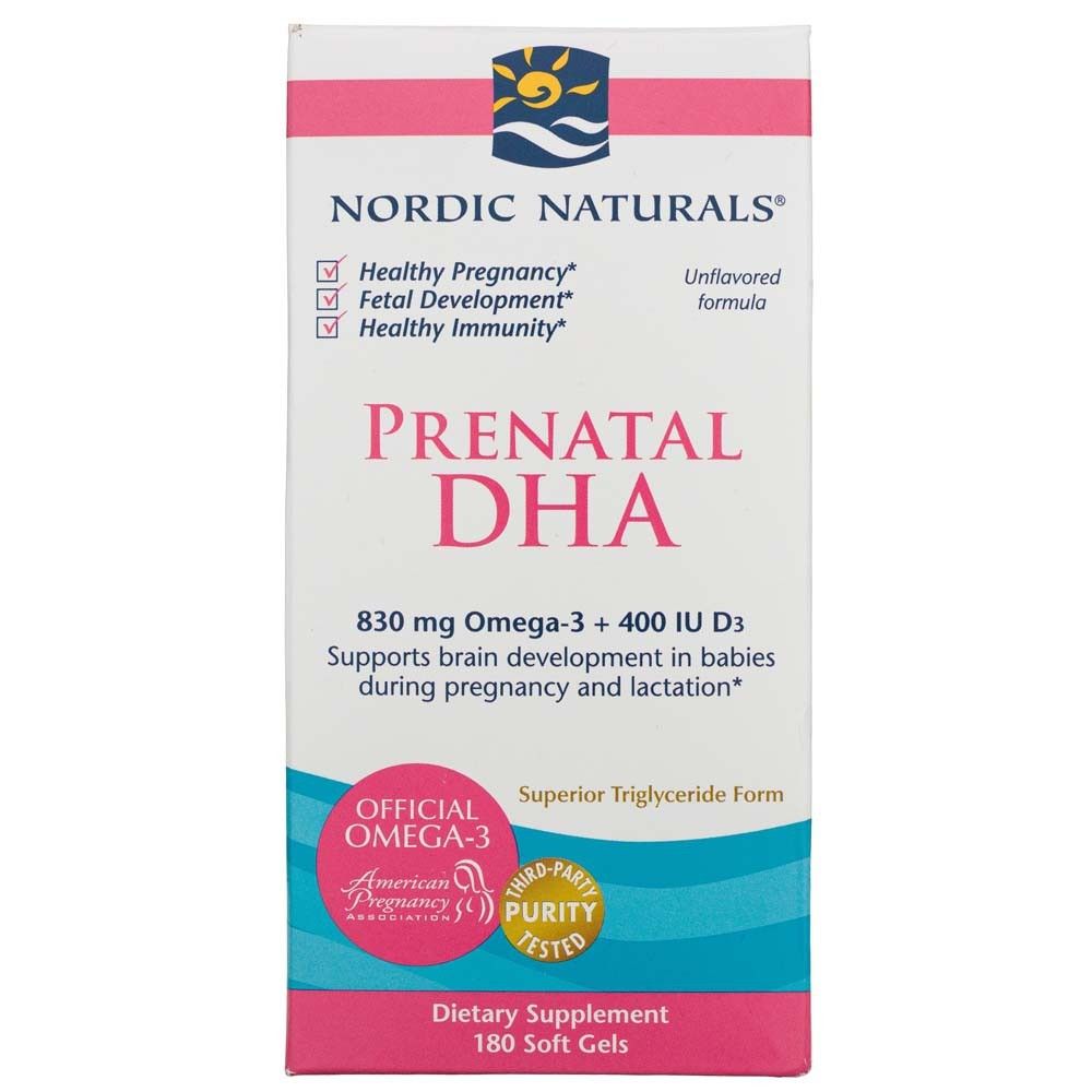 Nordic Naturals Prenatal DHA: 180 Soft Gels. Unterstützt gesunde Schwangerschaft und fetale Entwicklung.