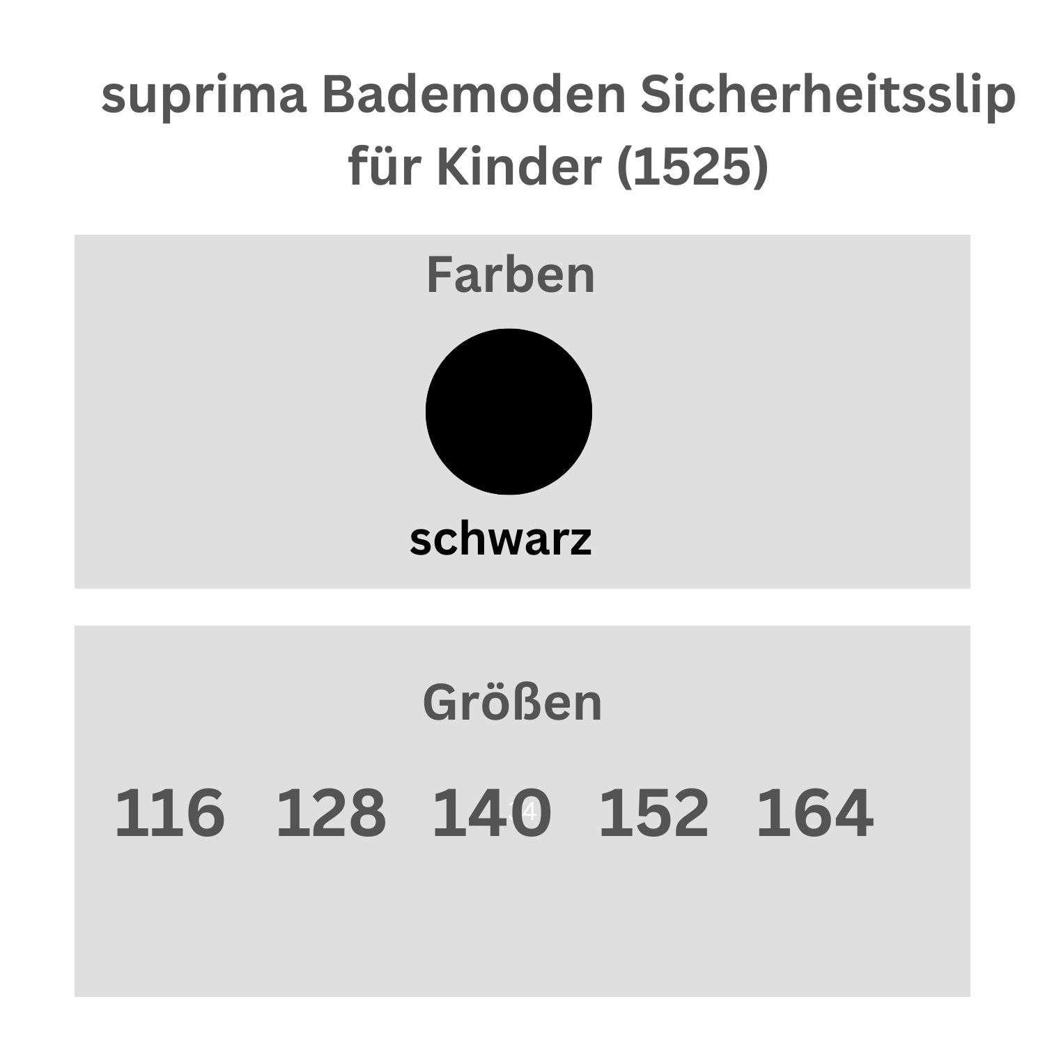 suprima 1525 Bademoden Sicherheitsslip für Kinder