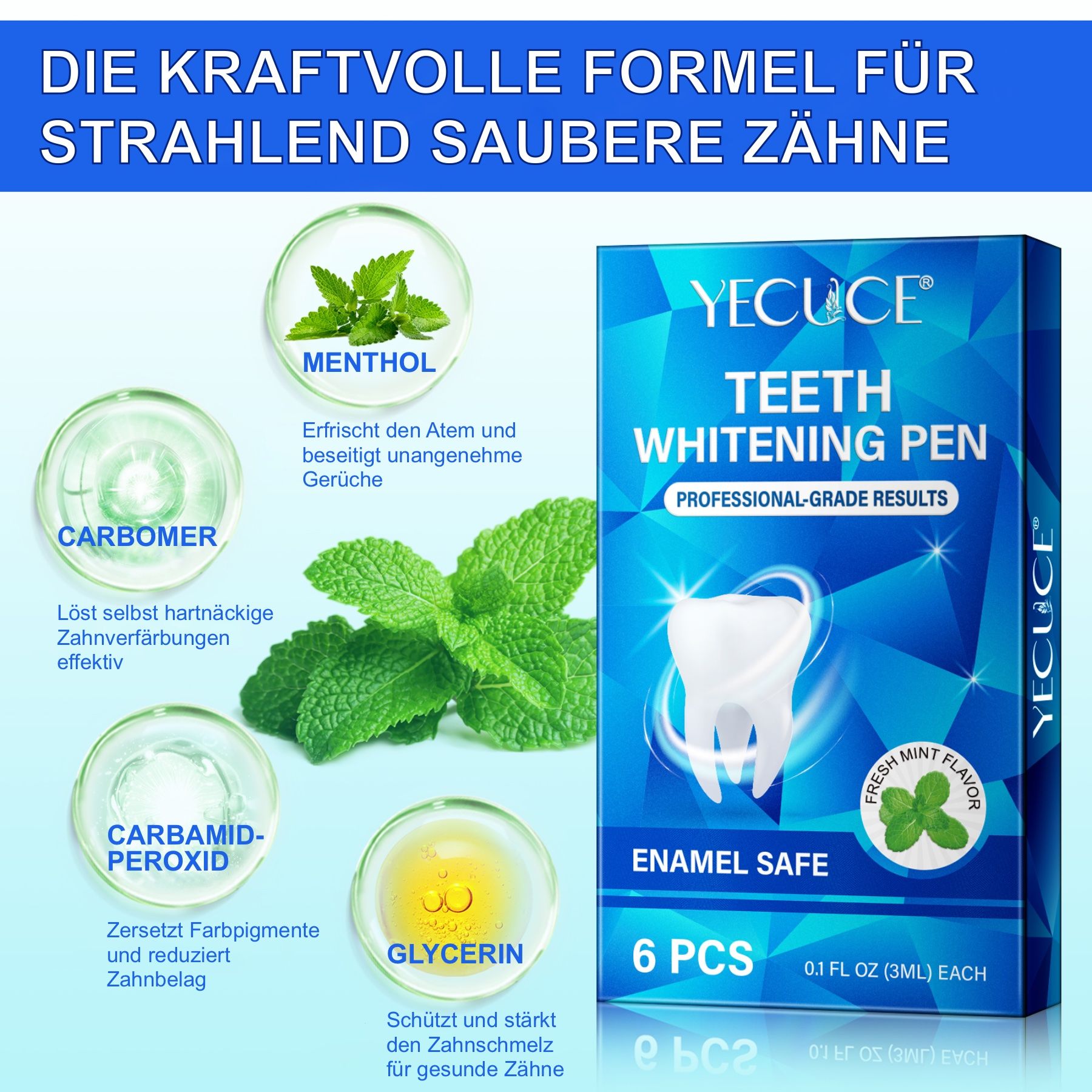 P-beauty Zahnaufhellung Gel Stift für Weiße Zähne Teeth Whitening Bleaching Pen