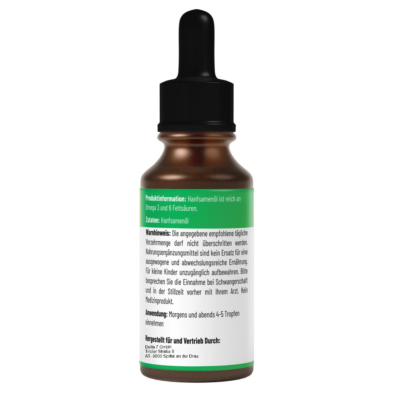 Braune Flasche mit Tropfer. Etikett mit Logo, Schriftzug Darm Wunder. Text: Produktinformationen, Warnhinweis, Anwendung.