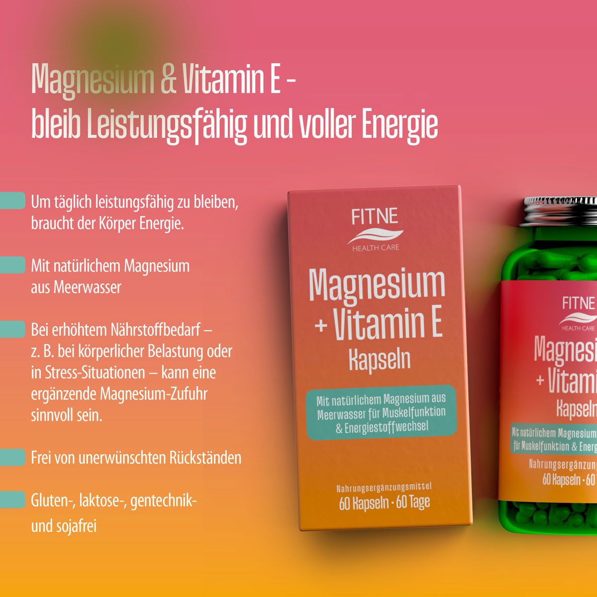 FITNE Magnesium & Vitamin E Kapseln
