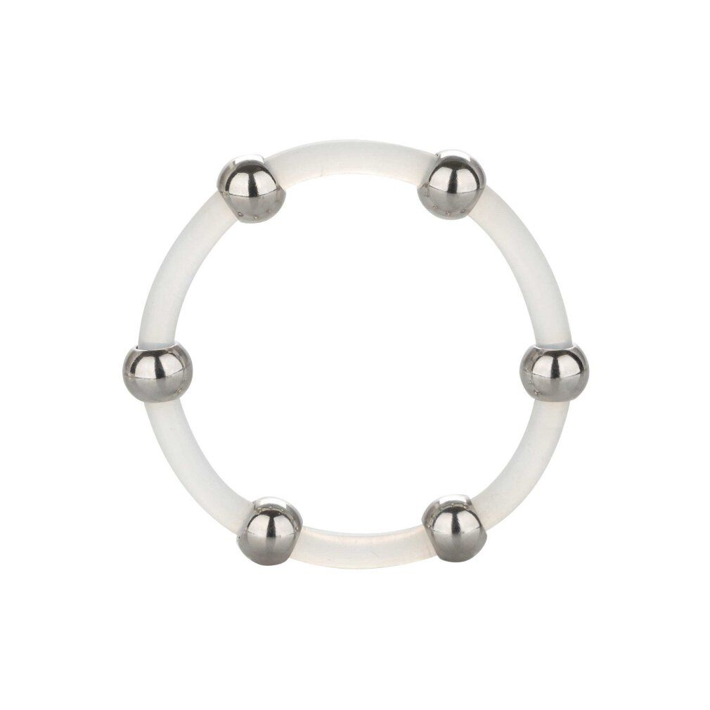 Calex steel beaded silicone ring xl