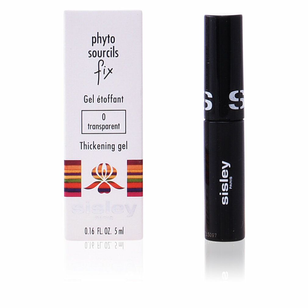 Sisley Phyto-Sourcils Fix Gel. Schwarze Tube mit Produktnamen. Transparente Gel-Formulierung. 0.16 FL. OZ. 5 ml.