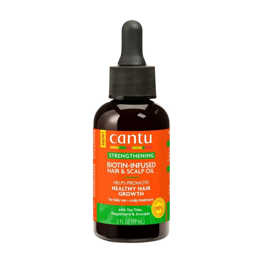 Cantu Haar- & Kopfhautöl mit Biotin, zur Förderung gesunden Haarwachstums. Mit Pipette.
