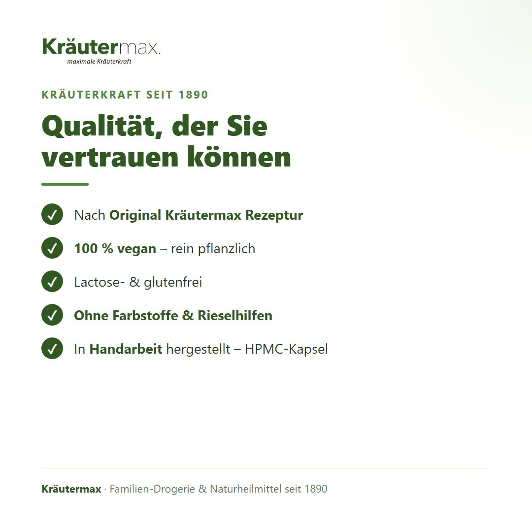 Qualität zum Vertrauen: Nach Originalrezeptur, 100% vegan, lactose- & glutenfrei, handgefertigt.