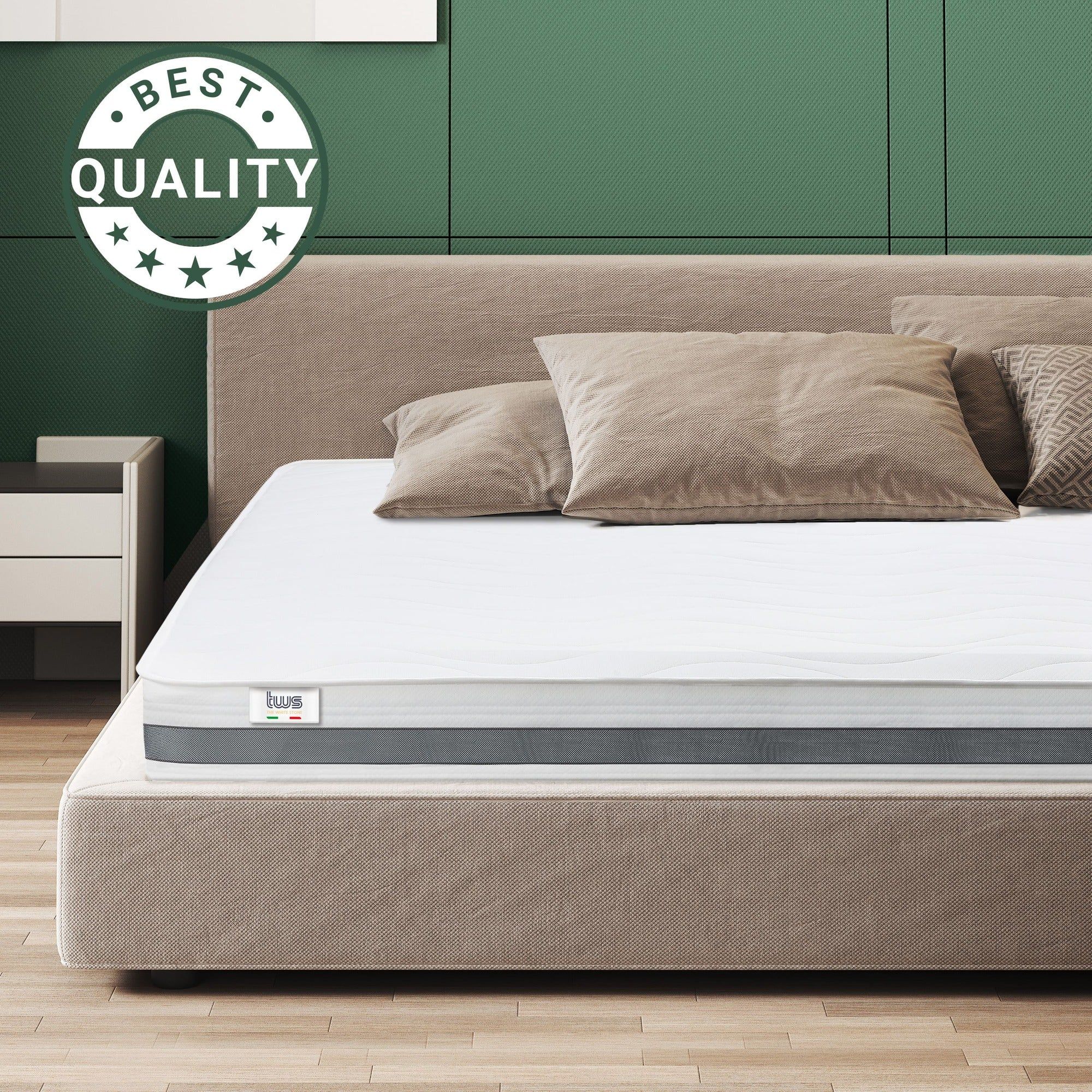 The White Stone Matratze 80x190 cm mit Antibakterieller Schaum | Höhe 16 cm