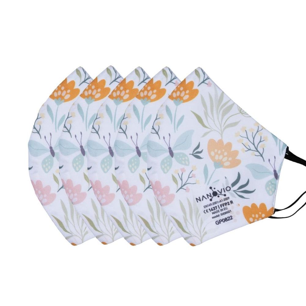 Nanovio FFP2 Maske wiederverwendbar I Spring Flowers I Nano Maske aus Europa