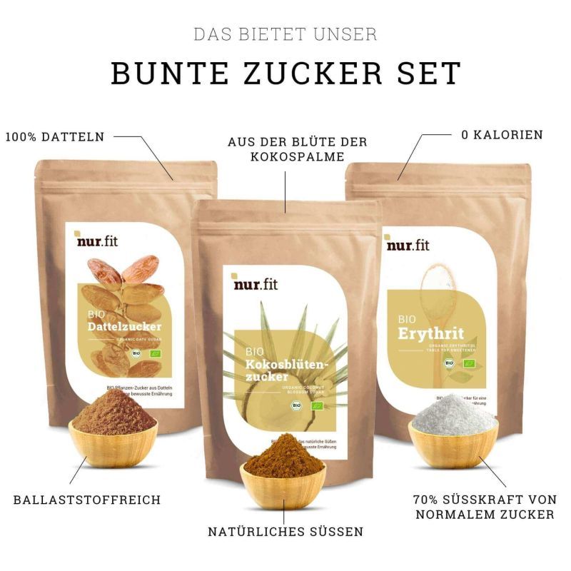nur.fit Bunte Zucker Set