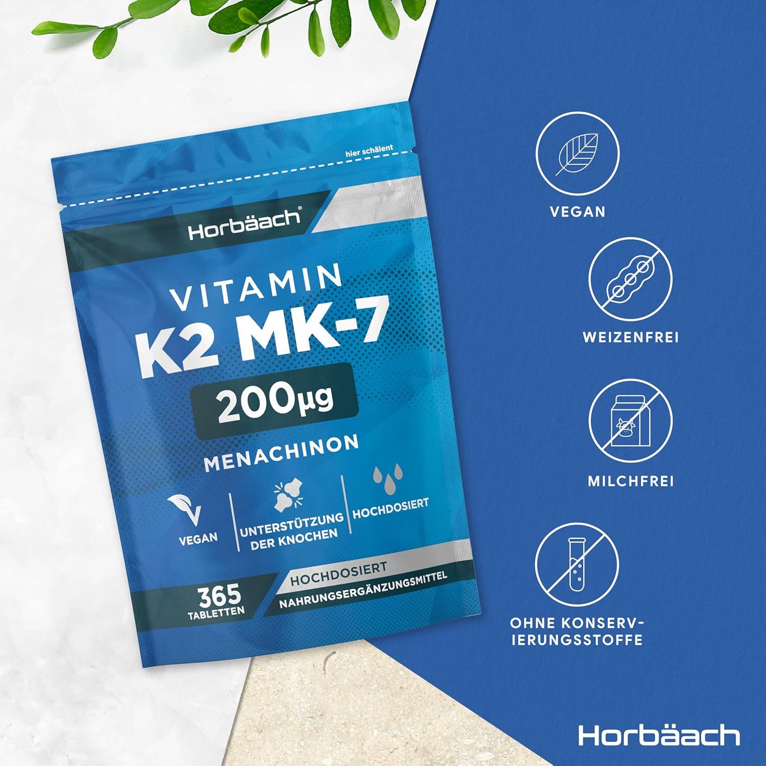 Horbaach Vitamin K2 MK7 200ug