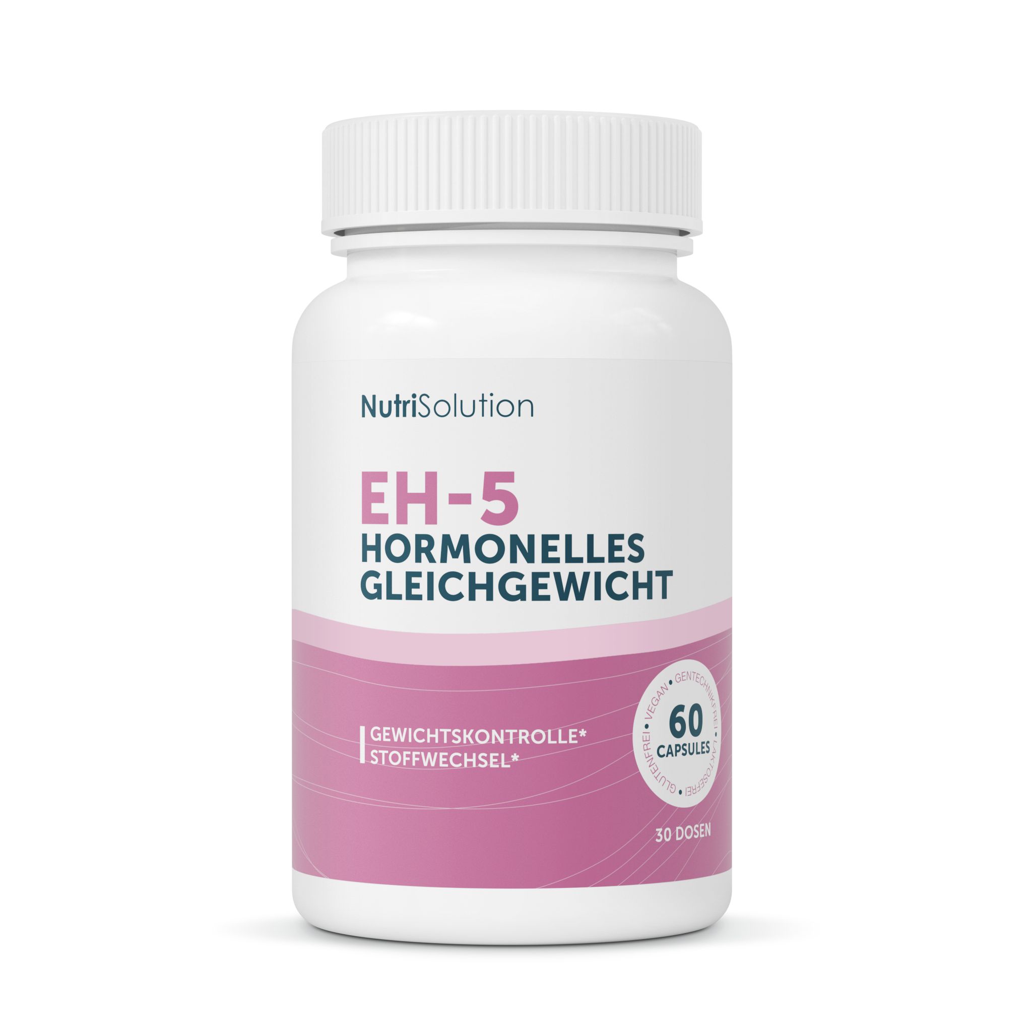 NutriSolution EH-5 Kapselbehälter mit 60 Kapseln für hormonelles Gleichgewicht.