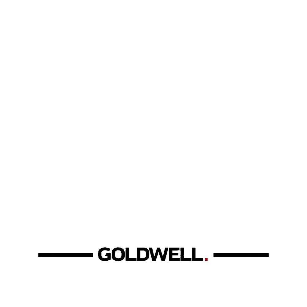Goldwell Logo. Text: GOLDWELL. Unter dem Text sind zwei horizontale Linien.