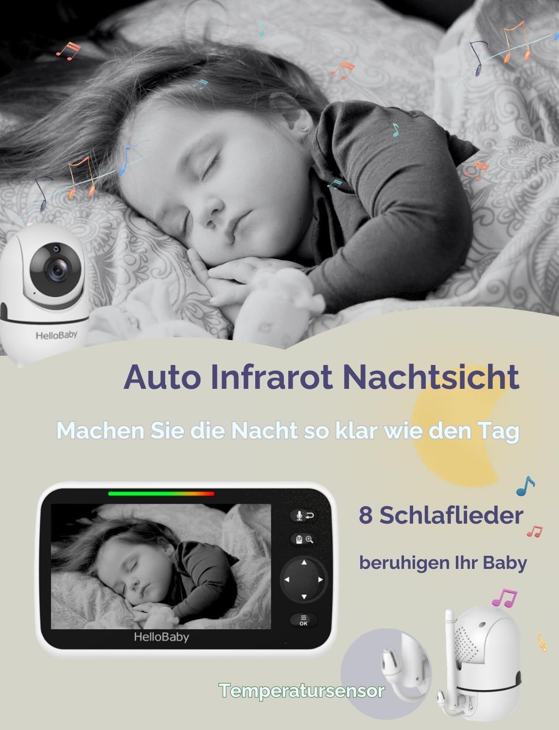 HelloBaby Babyphone mit Kamera