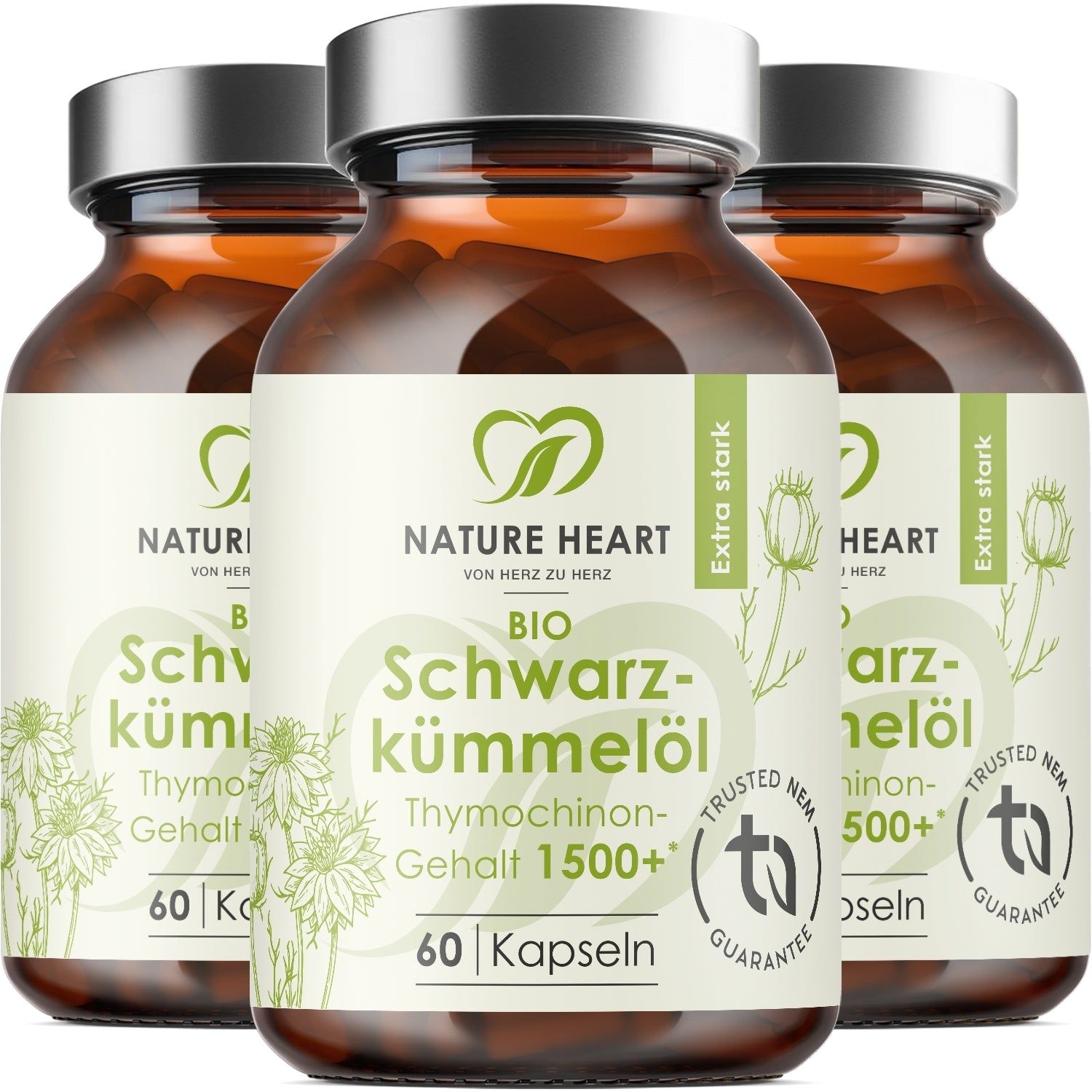 Nature Heart BIO Schwarzkümmelöl 1500+ Thymochinongehalt