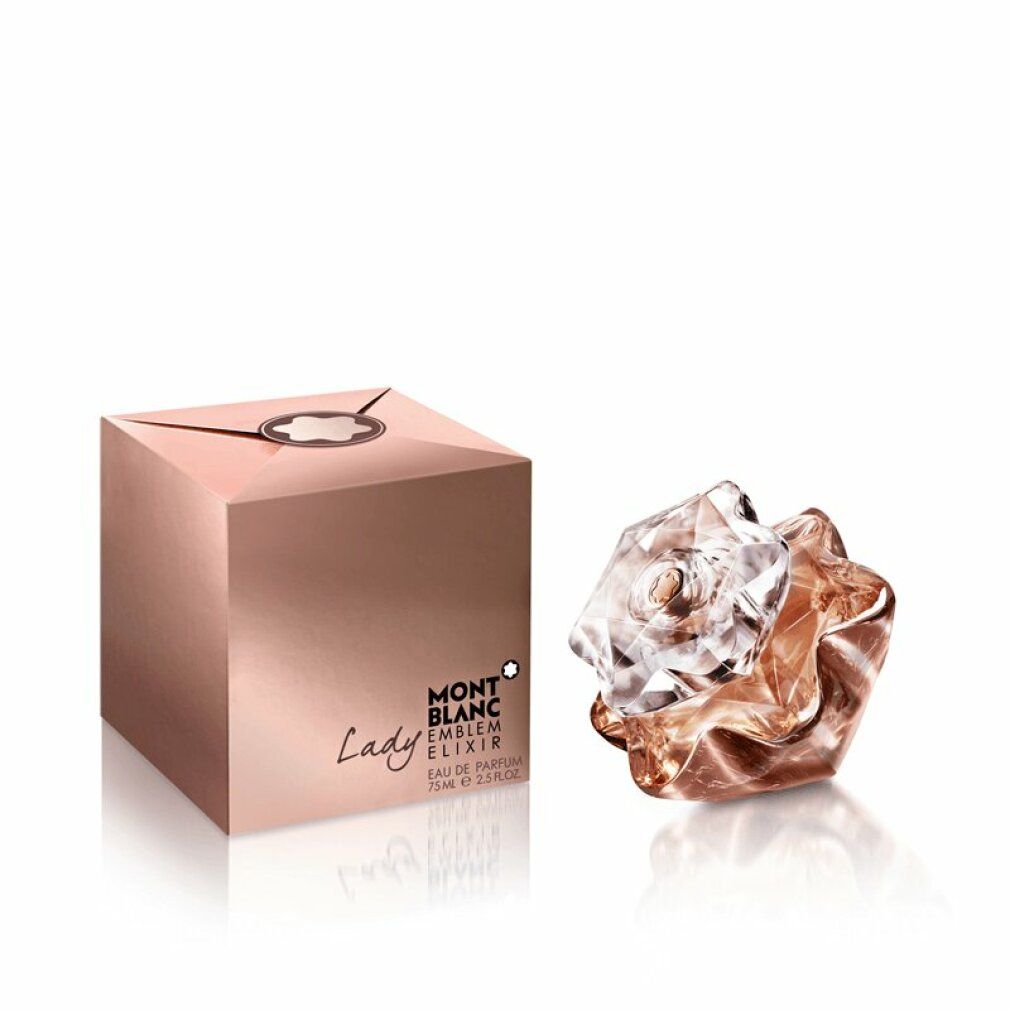 Parfümflakon und Verpackung. Flakon rosa-goldfarben, sternförmig. Verpackung rosa mit Logo.